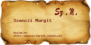 Szenczi Margit névjegykártya